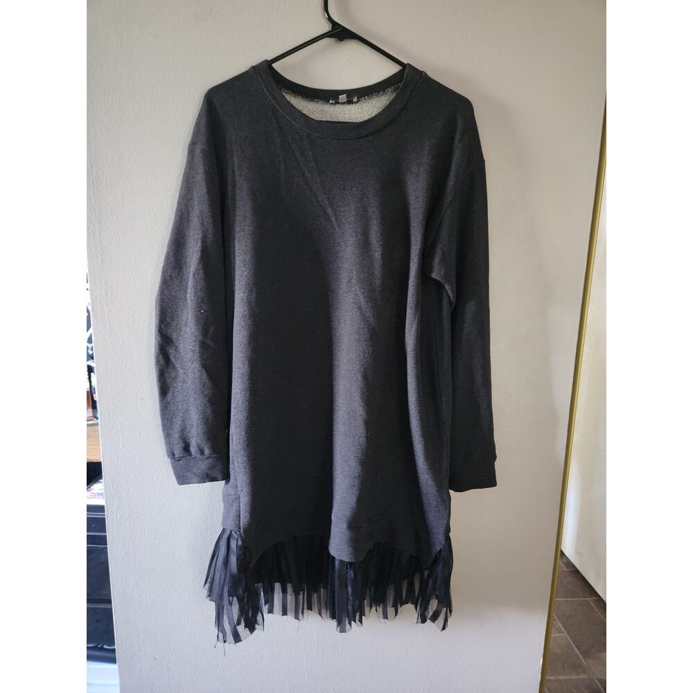 Clu sweatshirt dress with tu tu lace S